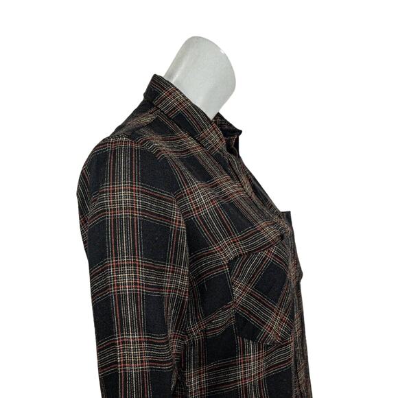 Peruvian Connection Women's Black Brown Plaid Shirt Size XS - Picture 8 of 8